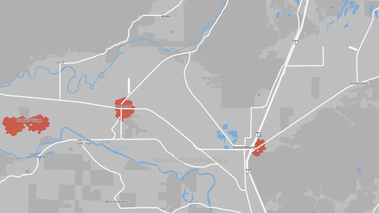 Transit Grade map of Rochester, WA