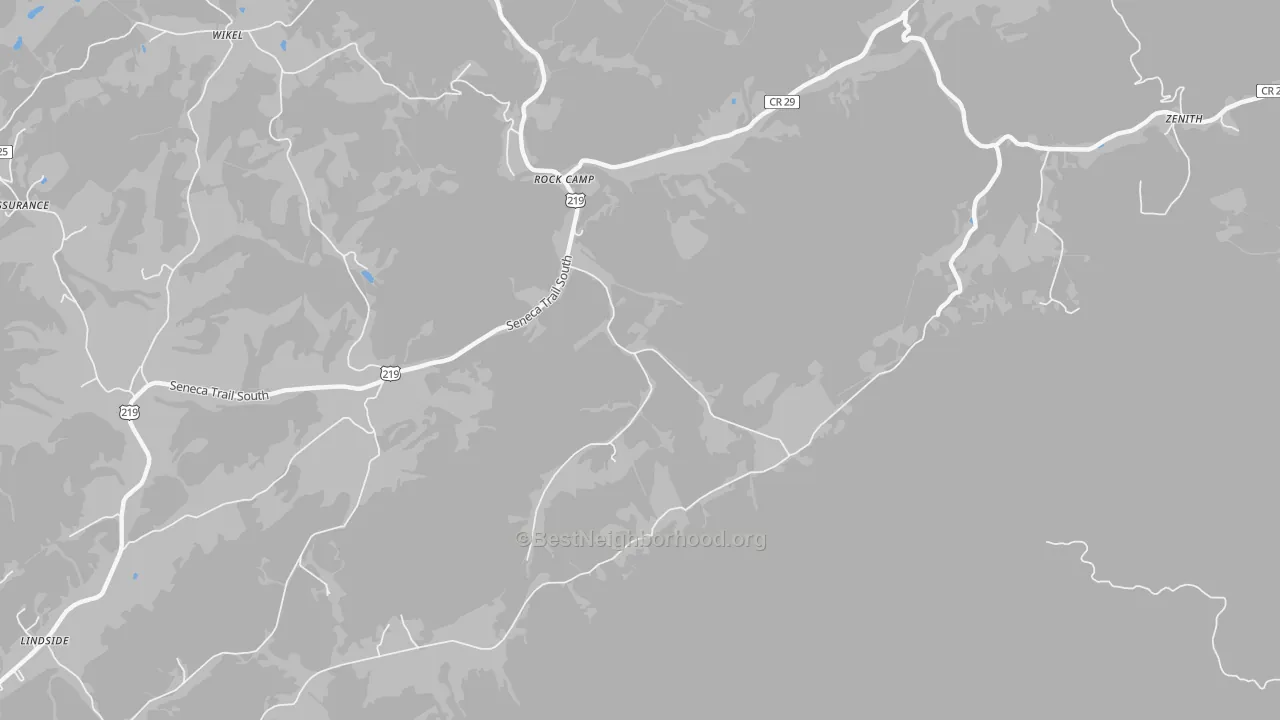Transit Grade map of Rock Camp, WV