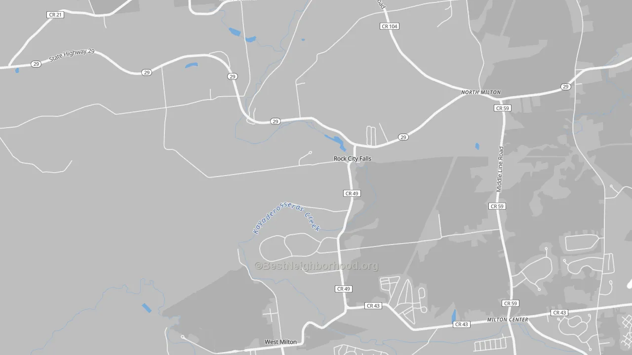 Transit Grade map of Rock City Falls, NY