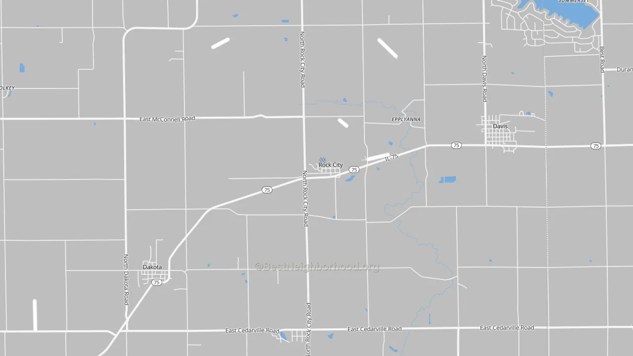 Transit Grade map of Rock City, IL