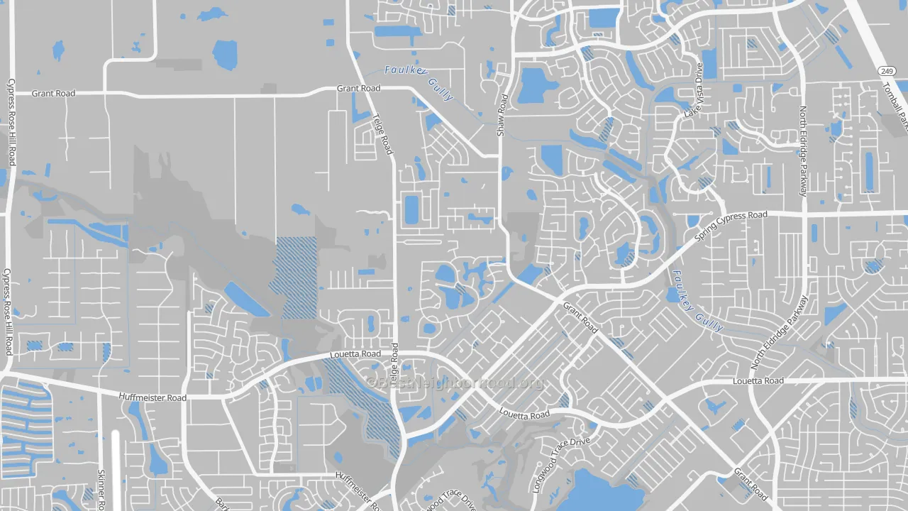 Transit Grade map of Rock Creek, Cypress, TX