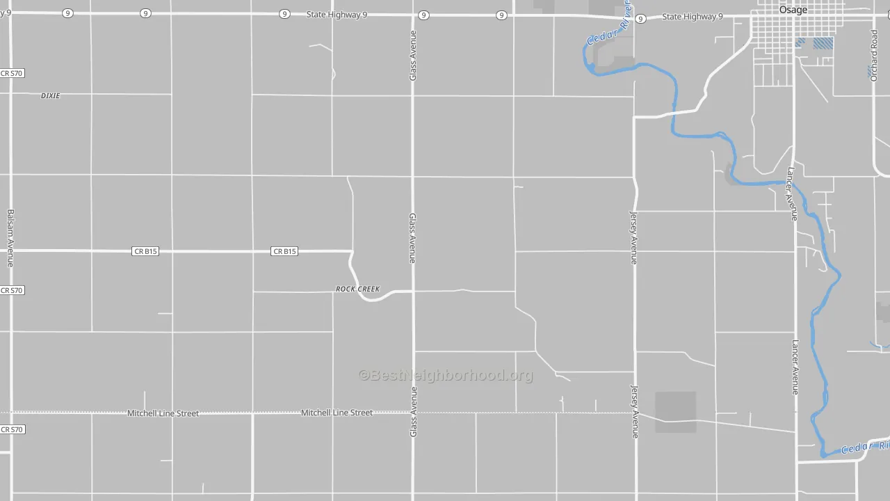 Transit Grade map of Rock Creek, IA