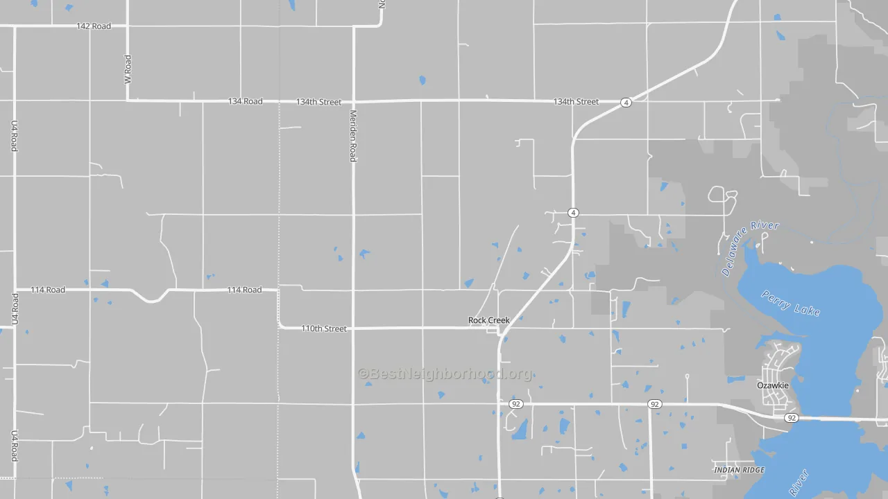 Transit Grade map of Rock Creek, KS