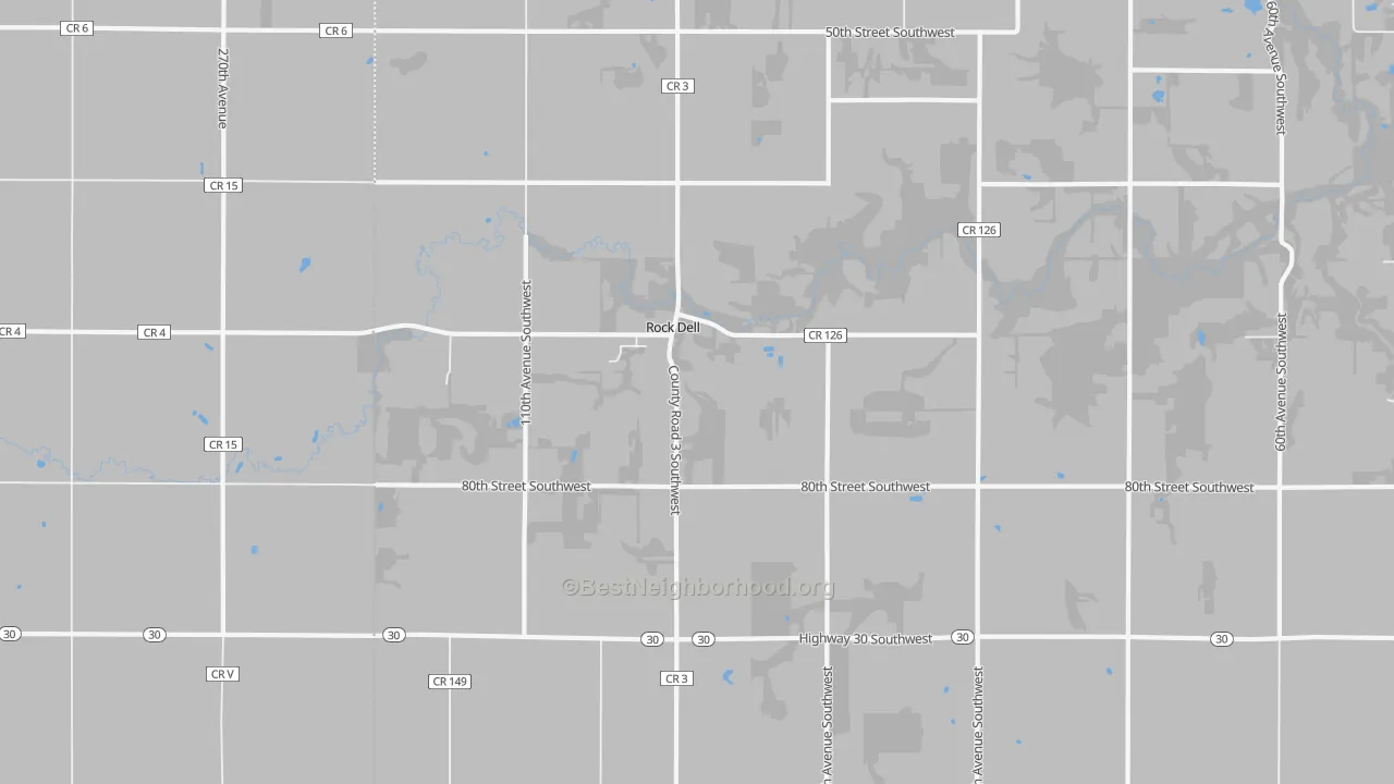 Transit Grade map of Rock Dell, MN