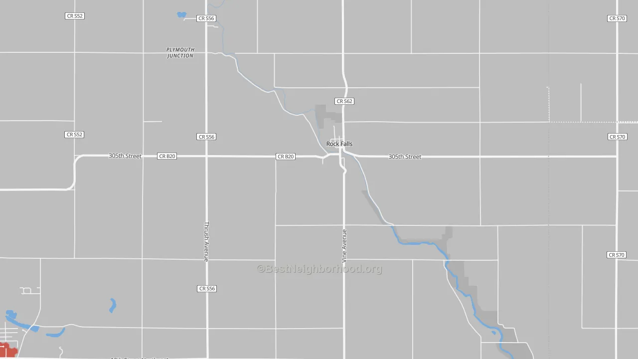 Transit Grade map of Rock Falls, IA