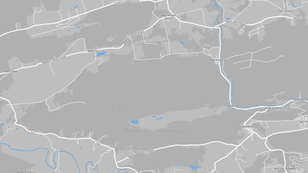 Transit Grade map of Rock Glen, PA
