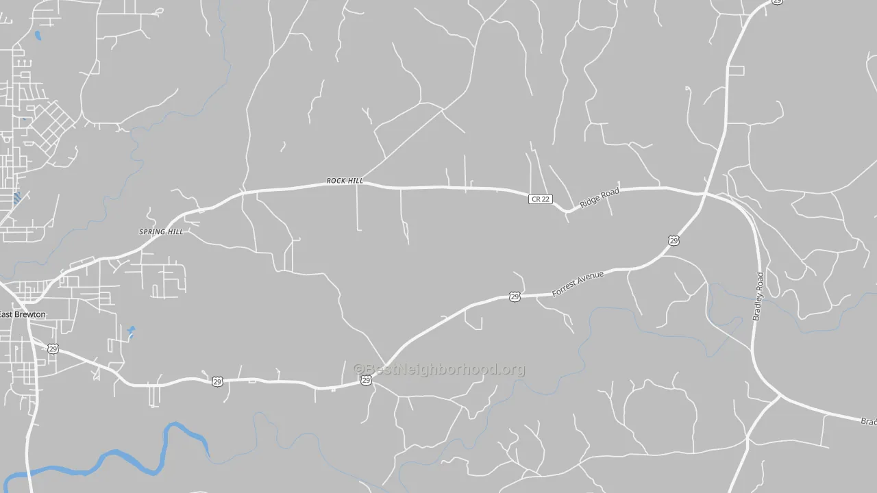 Transit Grade map of Rock Hill, AL