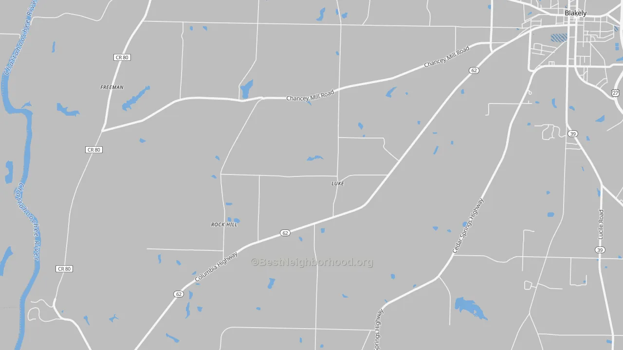 Transit Grade map of Rock Hill, GA