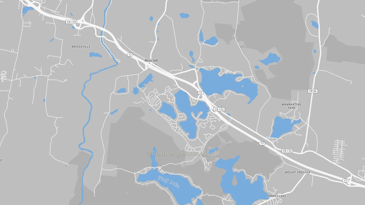 Transit Grade map of Rock Hill, NY