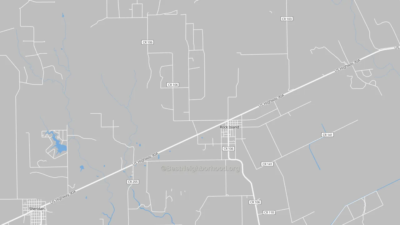 Transit Grade map of Rock Island, TX