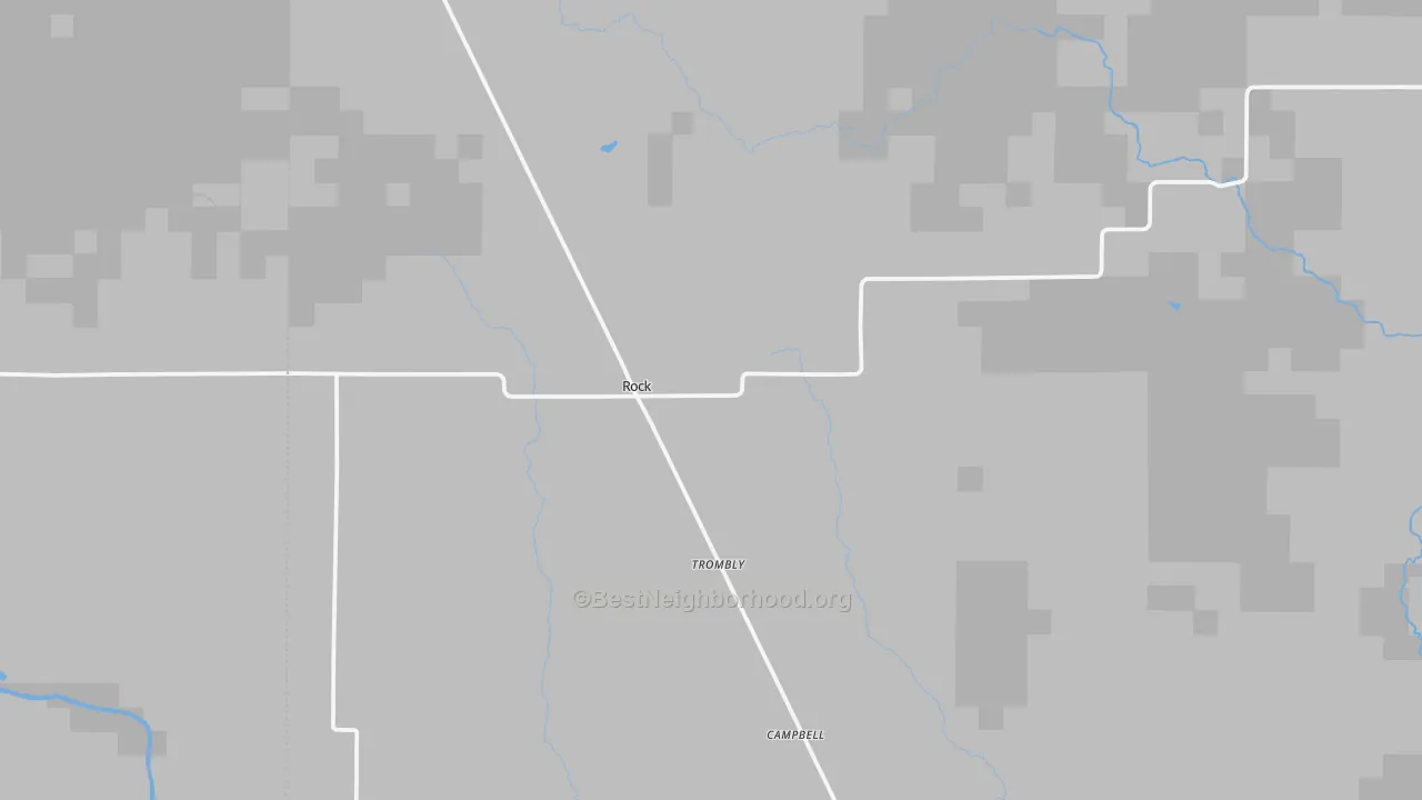 Transit Grade map of Rock, MI