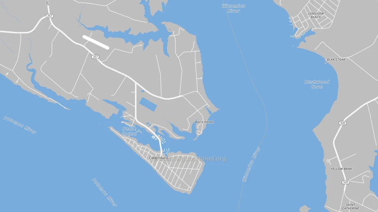 Transit Grade map of Rock Point, MD