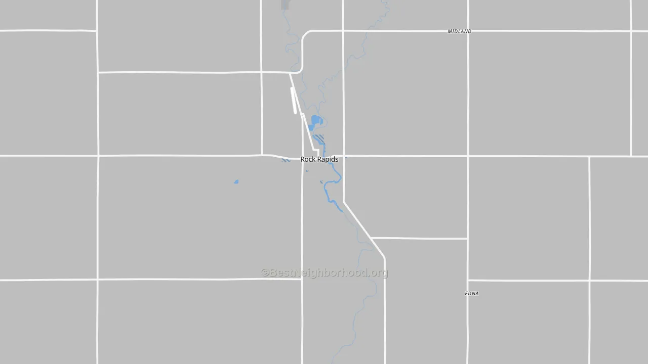 Transit Grade map of Rock Rapids, IA