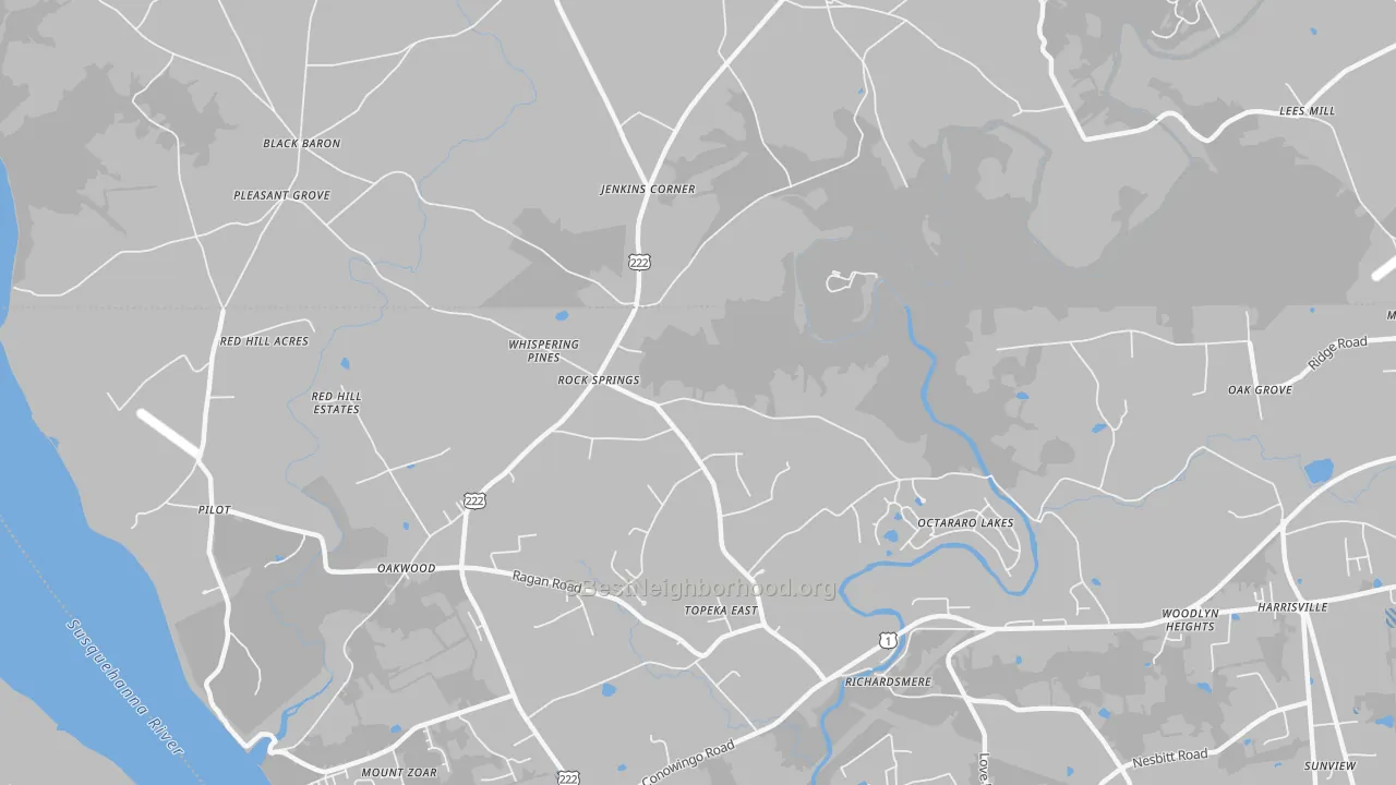 Transit Grade map of Rock Springs, MD