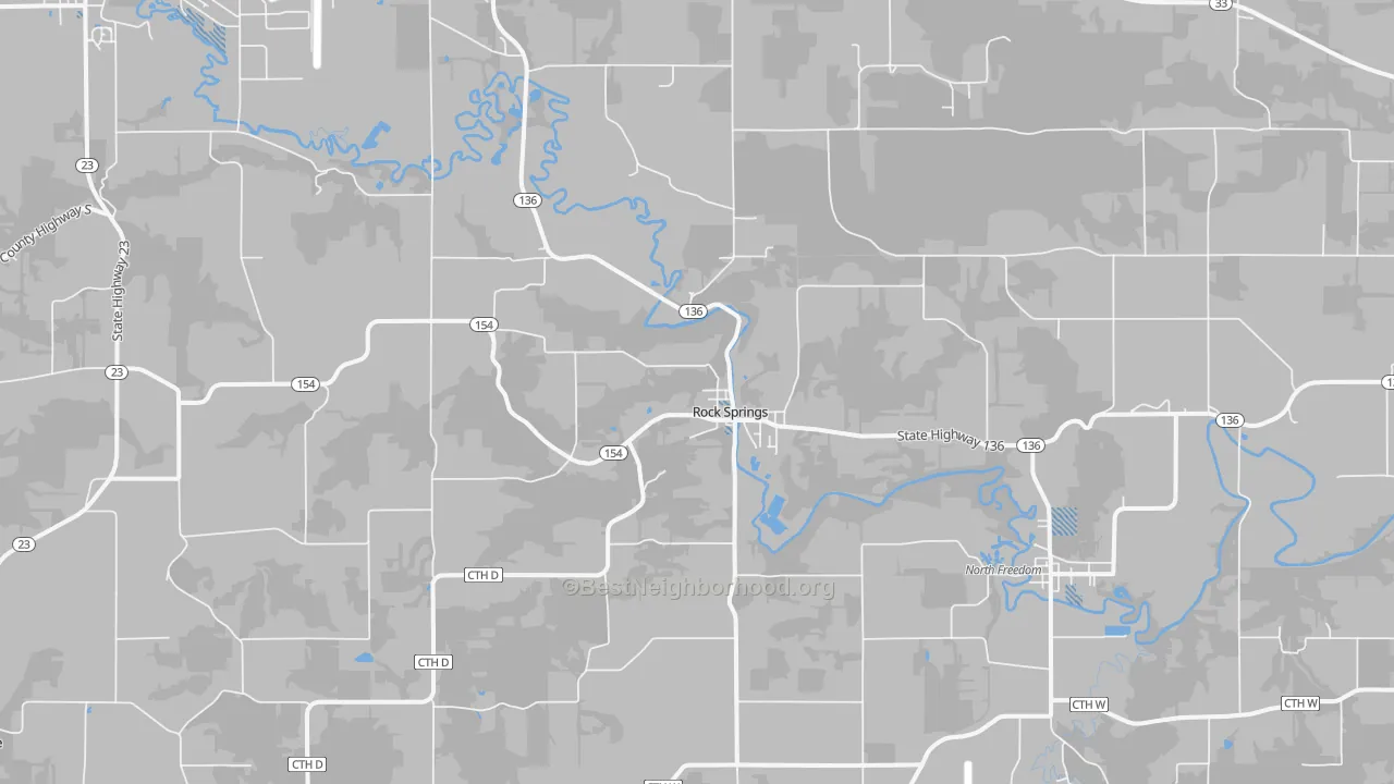 Transit Grade map of Rock Springs, WI