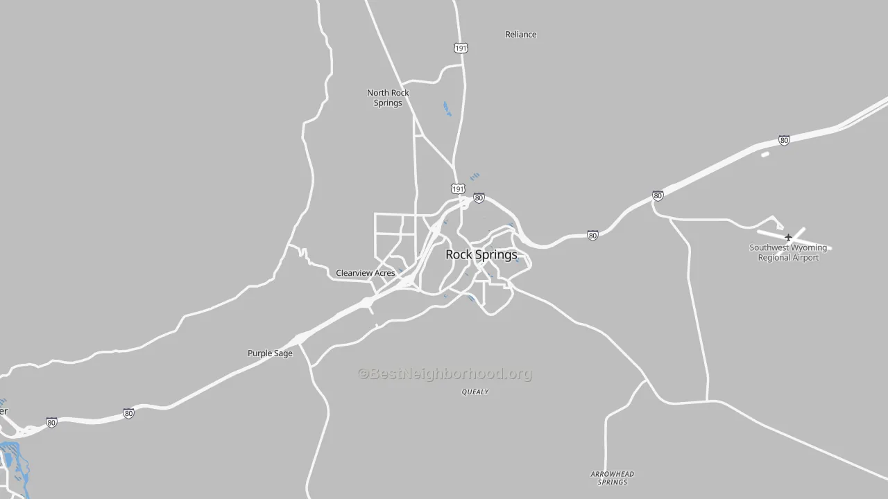 Transit Grade map of Rock Springs, WY