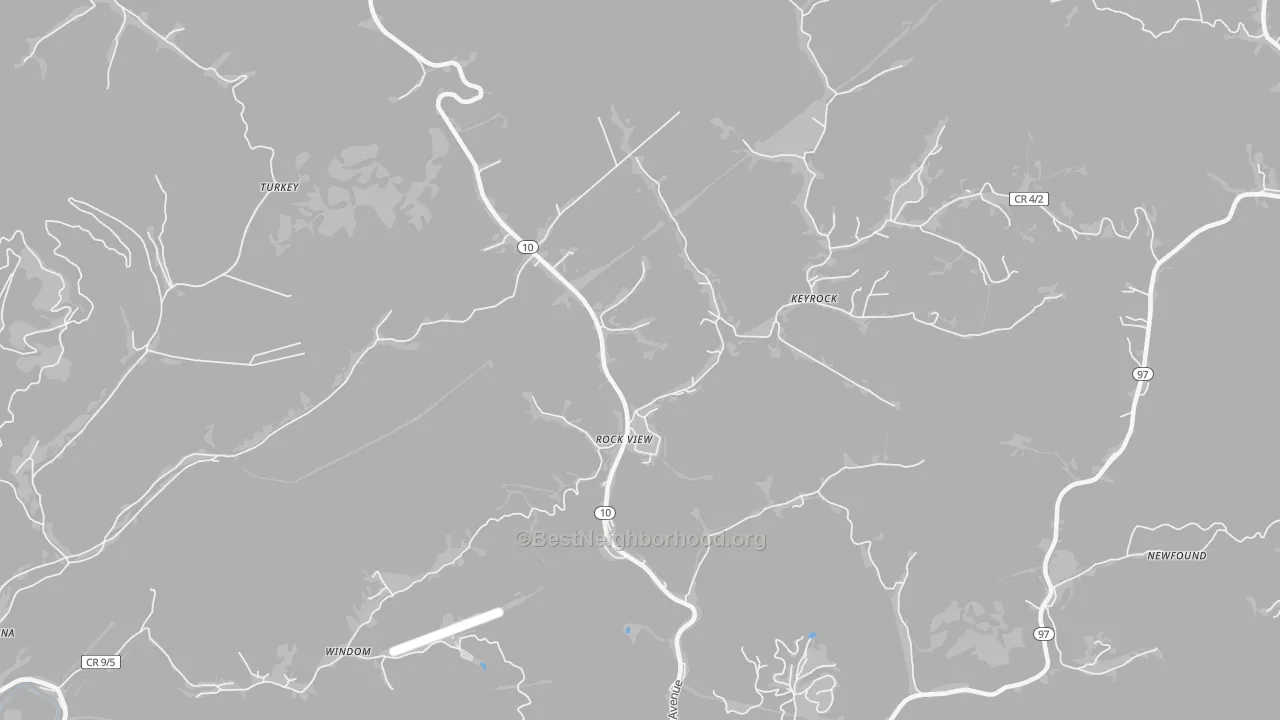 Transit Grade map of Rock View, WV