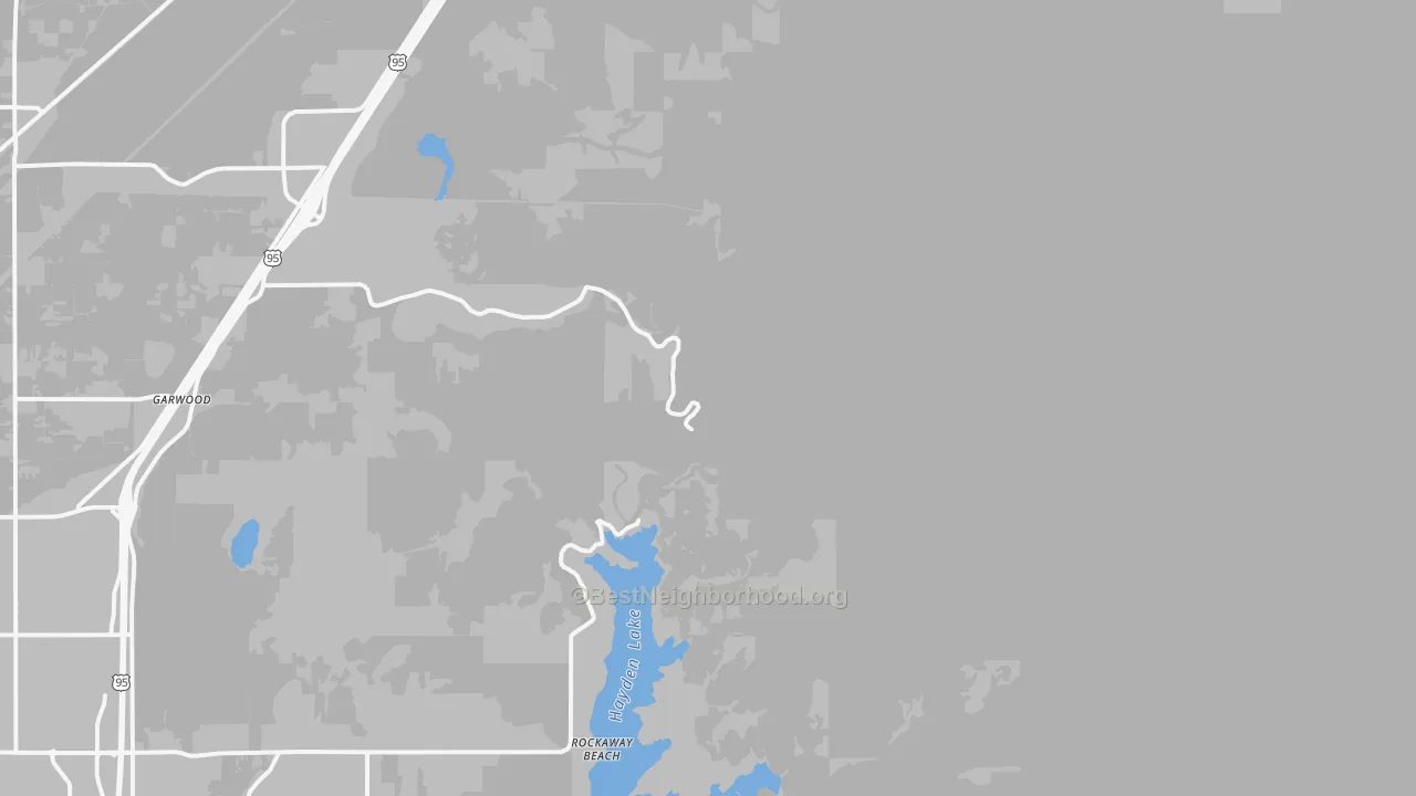 Transit Grade map of Rockaway Beach, ID