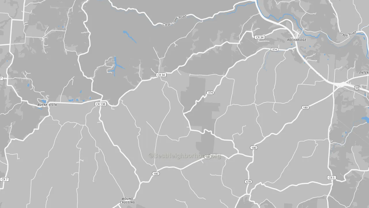 Transit Grade map of Rockbridge, OH