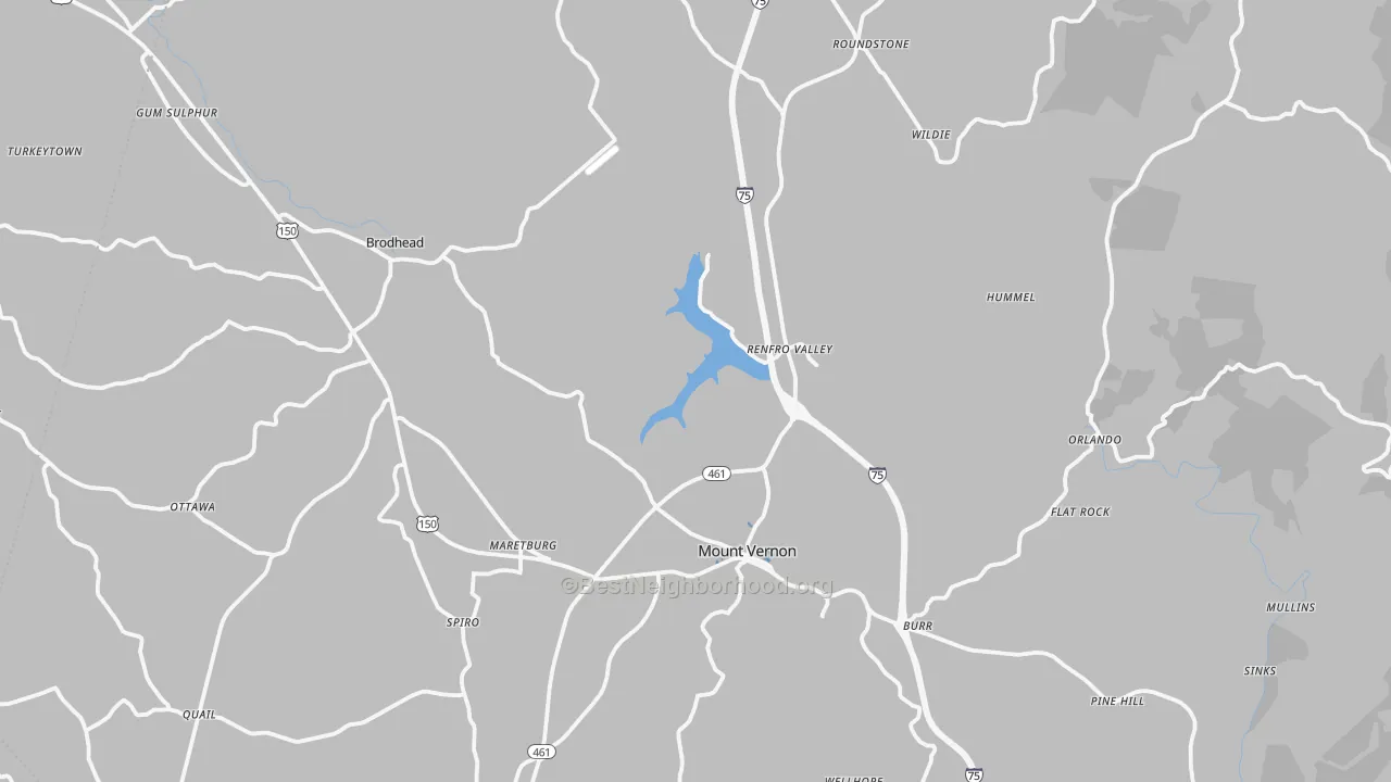 Transit Grade map of Rockcastle County, KY