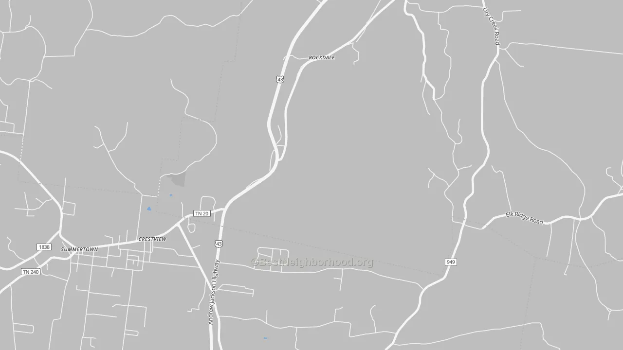 Transit Grade map of Rockdale, TN