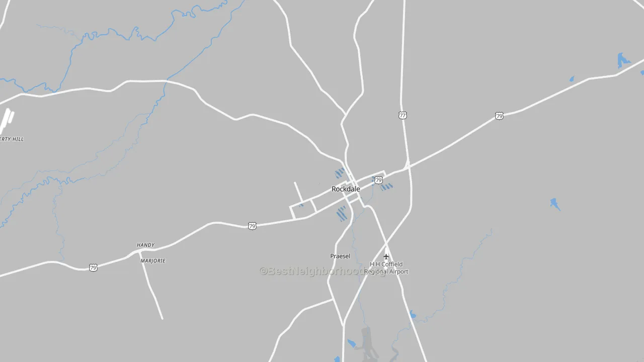 Transit Grade map of Rockdale, TX