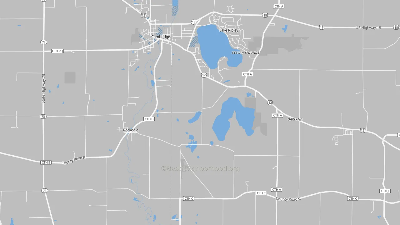 Transit Grade map of Rockdale, WI