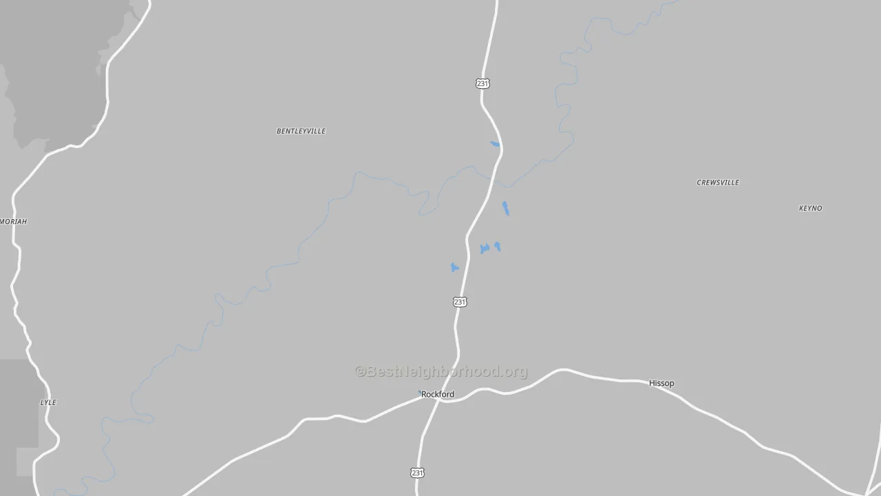 Transit Grade map of Rockford, AL