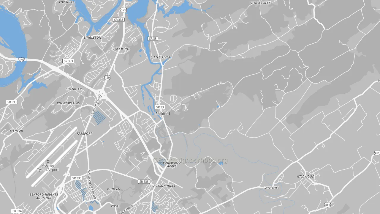 Transit Grade map of Rockford, TN