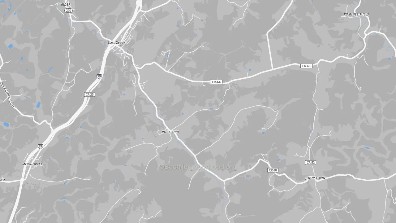 Transit Grade map of Rockford, WV