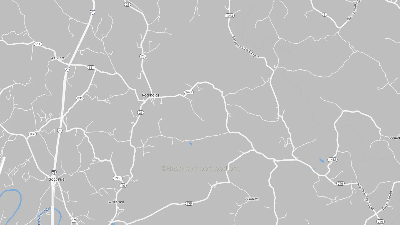 Transit Grade map of Rockholds, KY