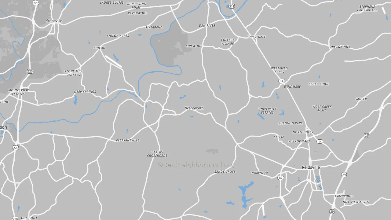 Transit Grade map of Rockingham County, NC