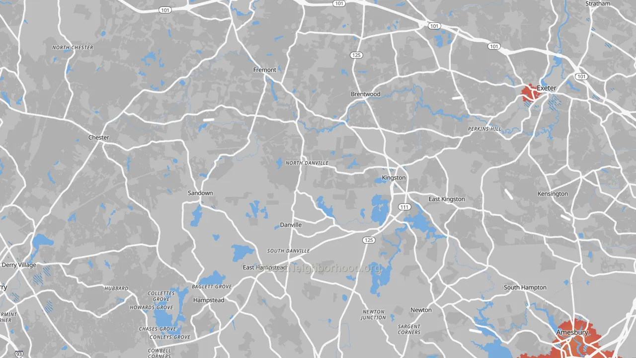 Transit Grade map of Rockingham County, NH