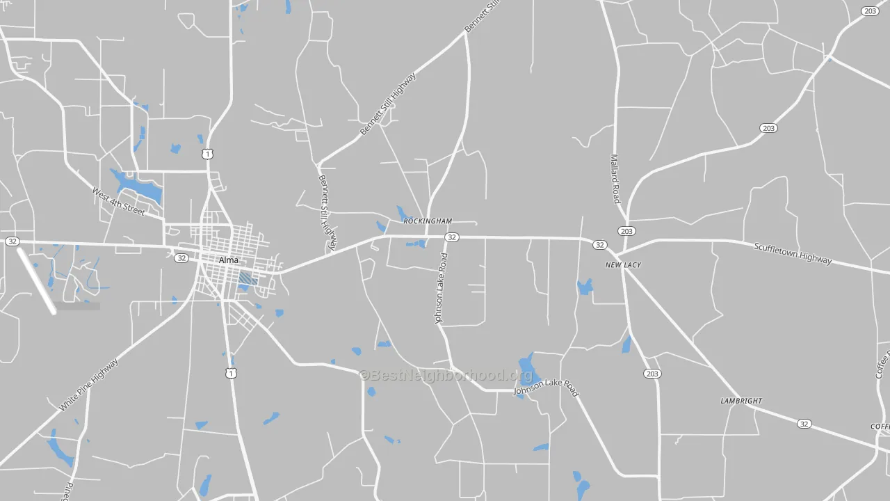 Transit Grade map of Rockingham, GA