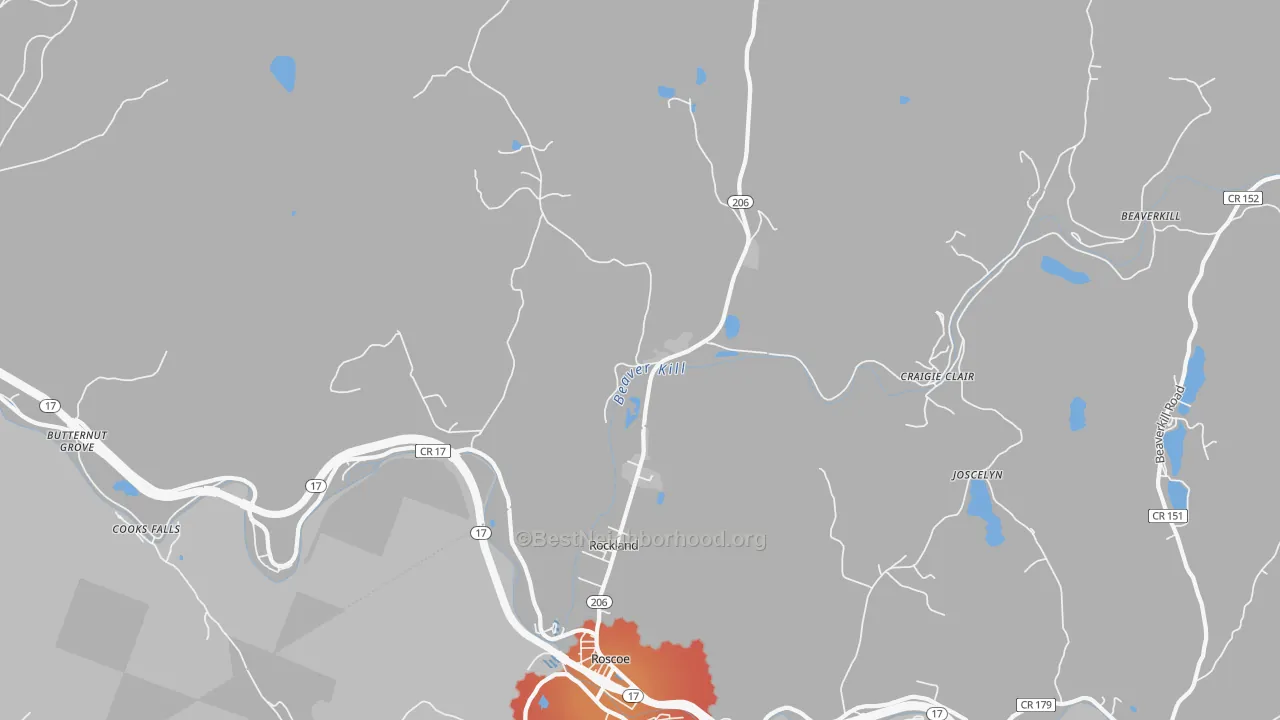 Transit Grade map of Rockland, NY