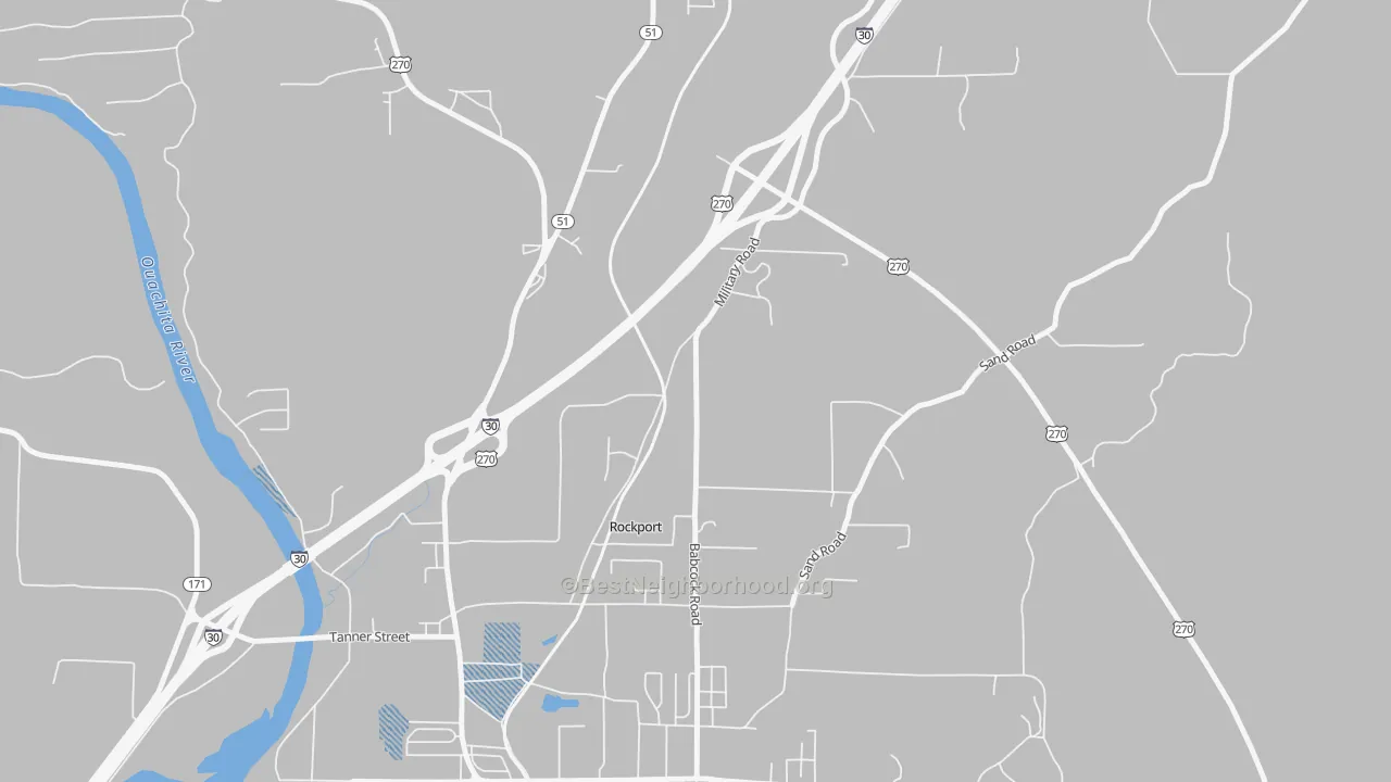 Transit Grade map of Rockport, AR