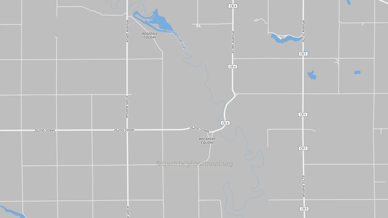 Transit Grade map of Rockport Colony, SD