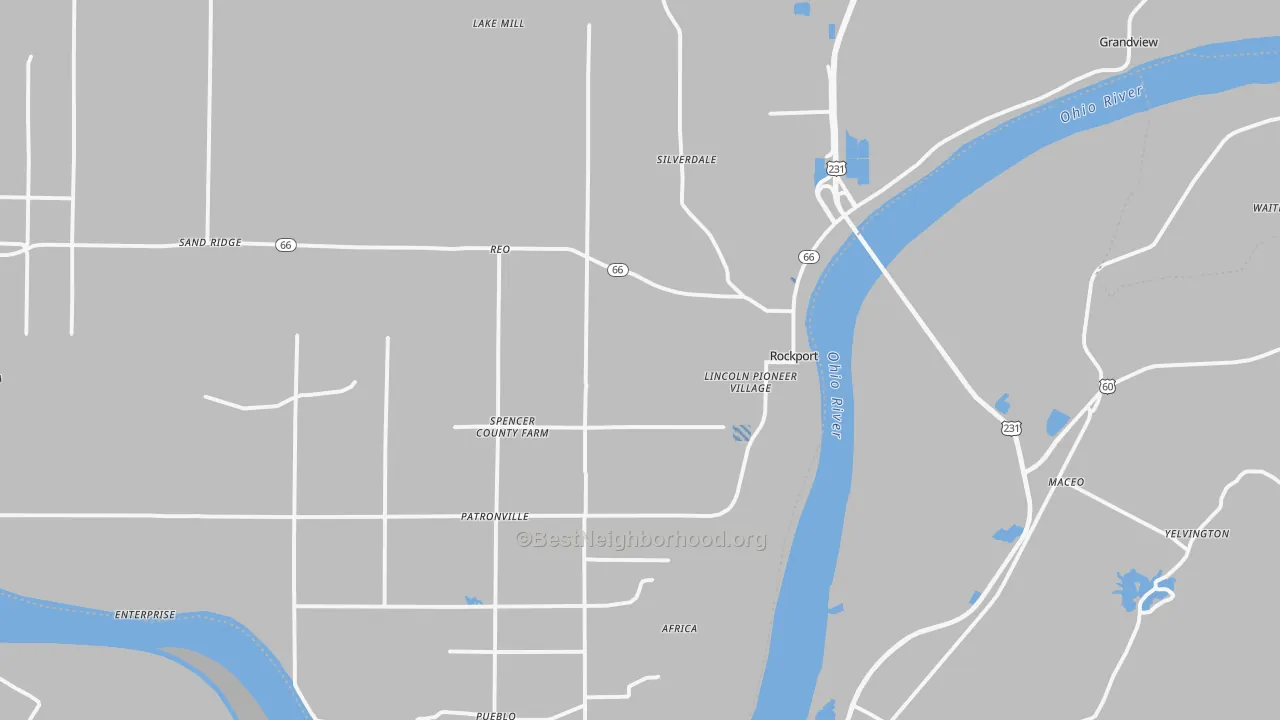 Transit Grade map of Rockport, IN