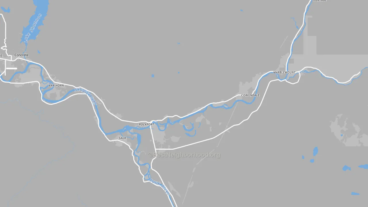 Transit Grade map of Rockport, WA