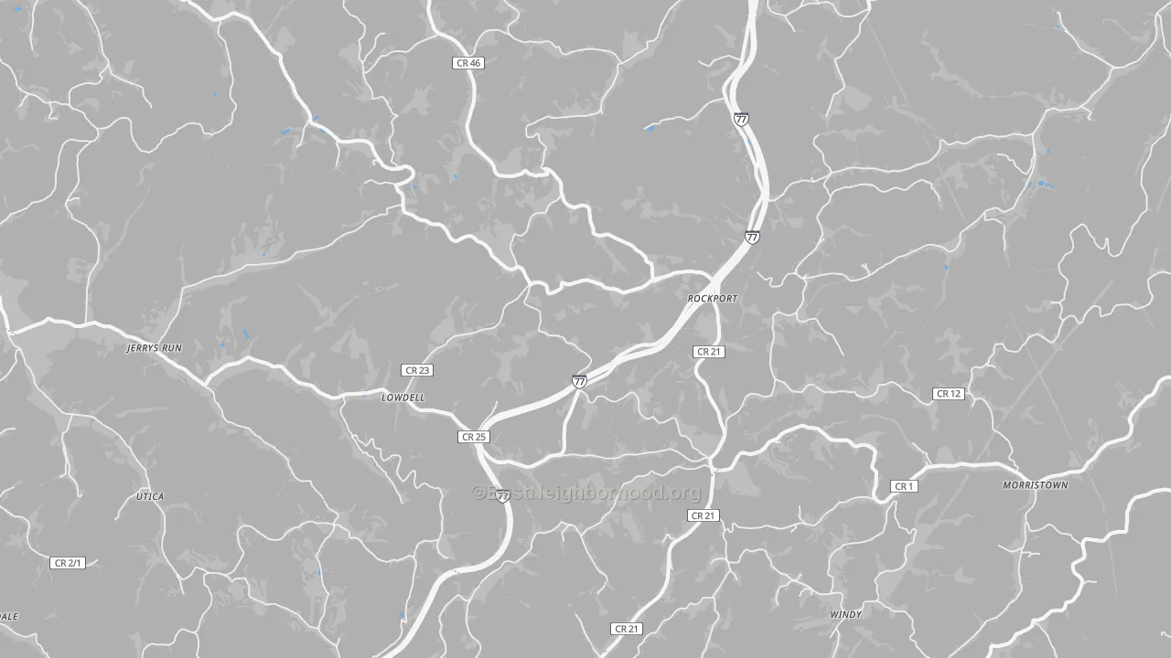 Transit Grade map of Rockport, WV