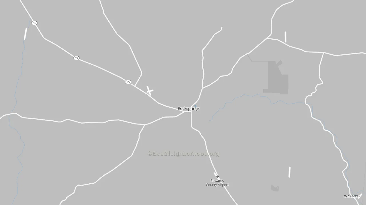 Transit Grade map of Rocksprings, TX