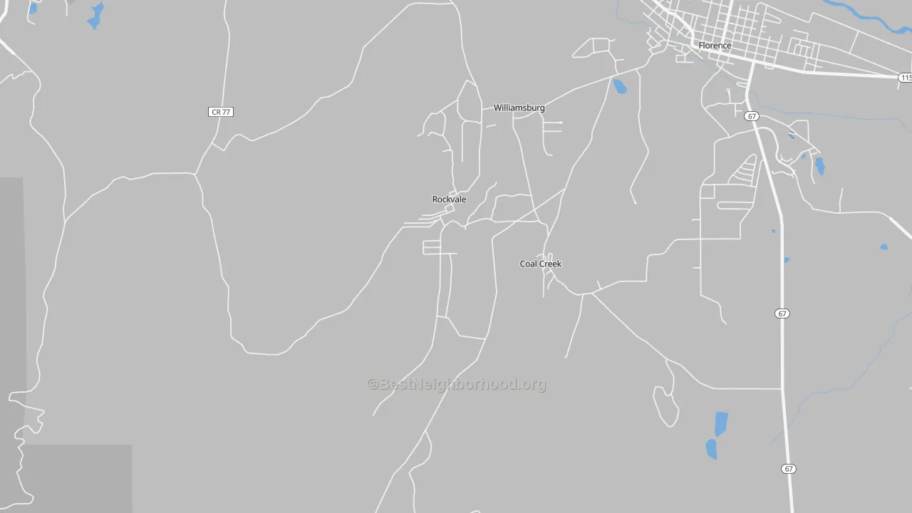 Transit Grade map of Rockvale, CO