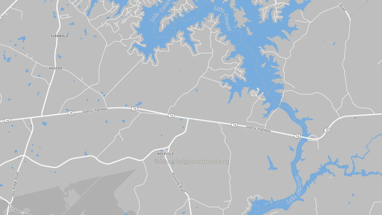 Transit Grade map of Rockville, GA