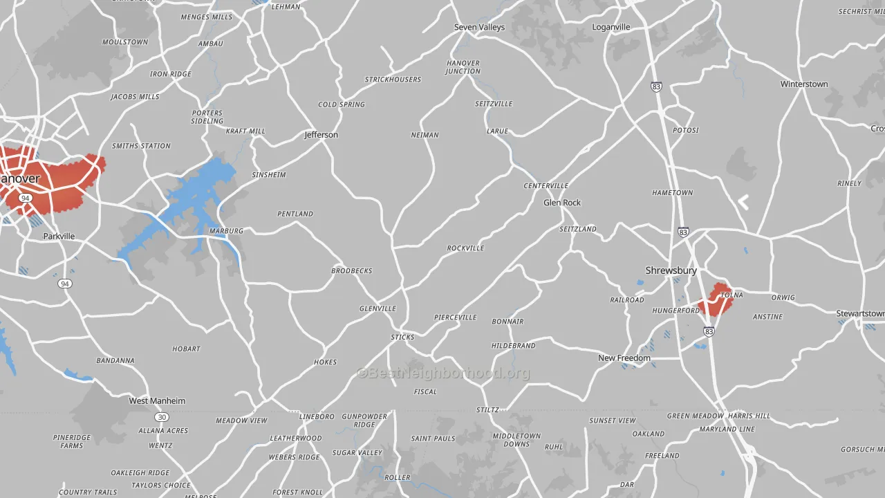 Transit Grade map of Rockville, PA