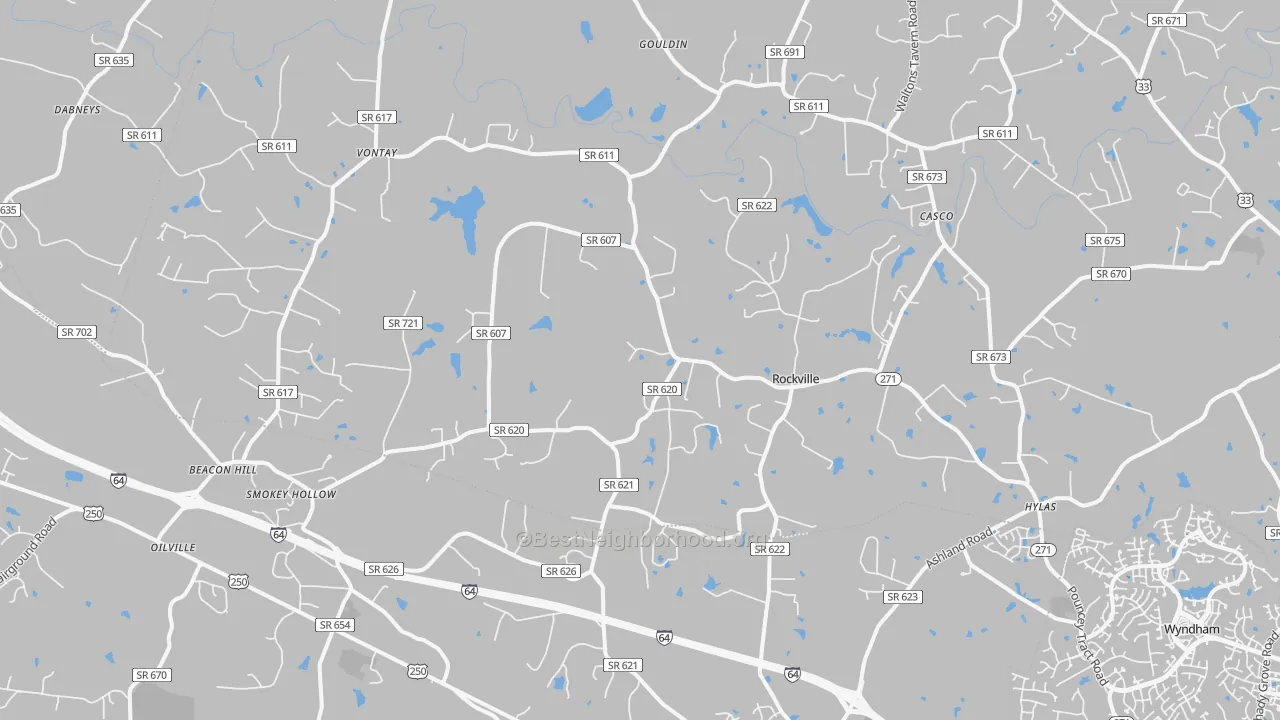 Transit Grade map of Rockville, VA