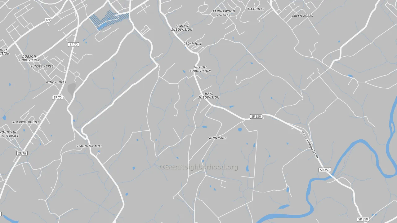 Transit Grade map of Rockwood Hill, TN