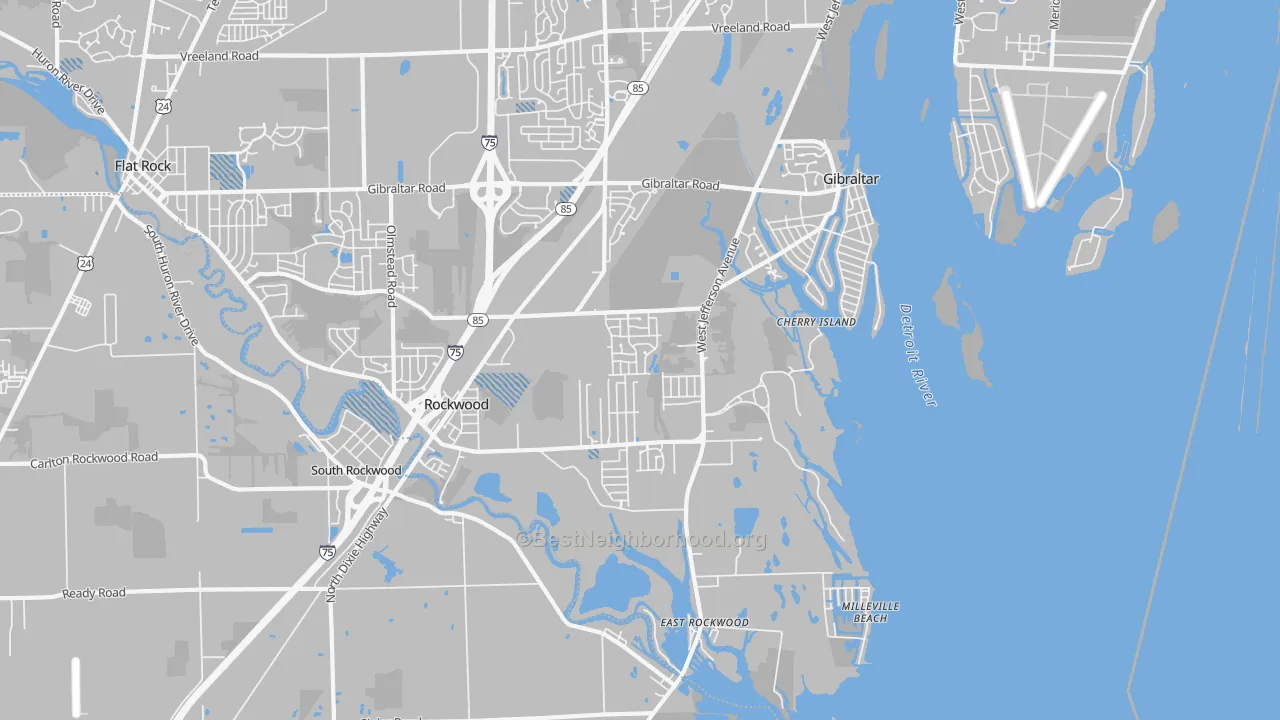 Transit Grade map of Rockwood, MI