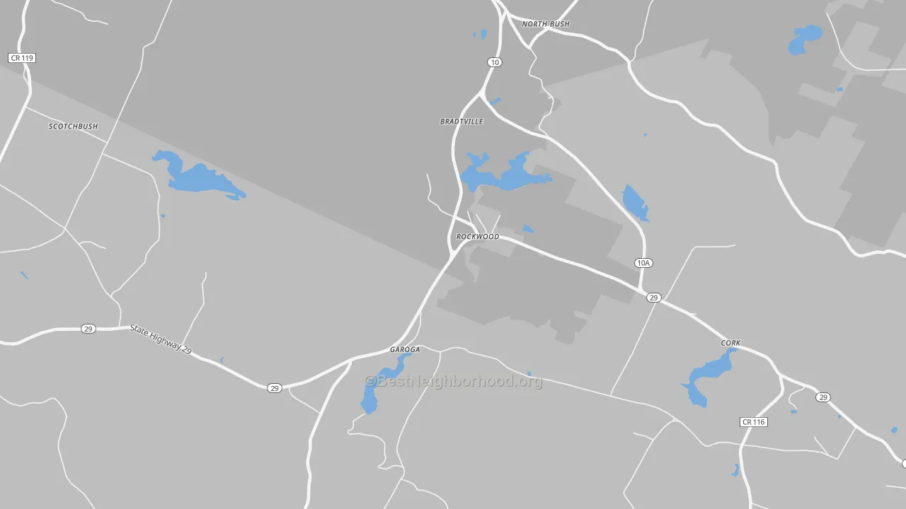 Transit Grade map of Rockwood, NY
