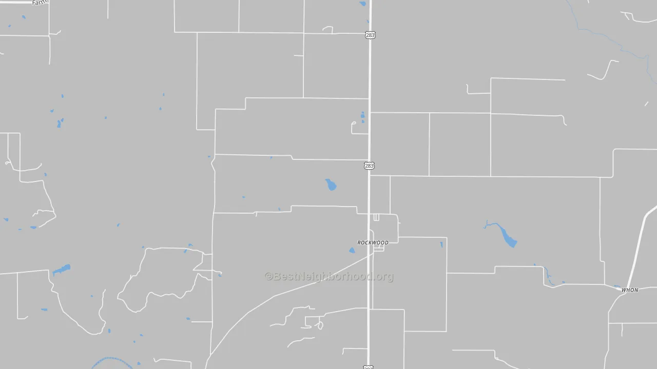 Transit Grade map of Rockwood, TX