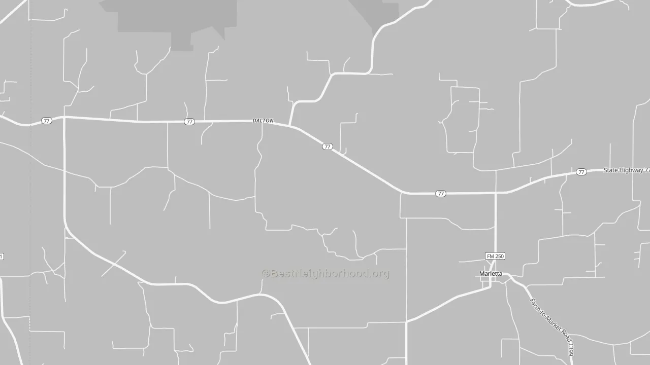 Transit Grade map of Rocky Branch, TX